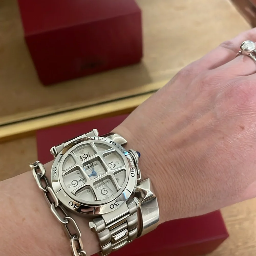 Cartier Pasha Automatic Grid Grille Watch! - Picture 10 of 15
